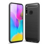 Microcase Huawei P40 Lite E / Y7P Focus Serisi Yüzük Standlı Silikon Kılıf - Siyah