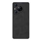 Microcase Huawei Pura 80 Ultra için Luxury Leather Series Deri Desenli Plastik Koruma Kılıf - AL8125 (Siyah)