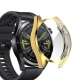 Microcase Huawei Watch GT 3 46 mm Önü Kapalı Tasarım Silikon Kılıf - Gold