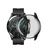 Microcase Huawei Watch GT2 46 mm Önü Kapalı Tasarım Silikon Kılıf - Siyah
