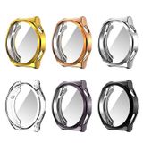 Microcase Huawei Watch GT3 Pro 43 mm Önü Kapalı Tasarım Silikon Kılıf - AL3173 (Siyah)