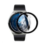 Microcase Huawei Watch GT3 Pro 46 mm Tam Kaplayan Kavisli Ekran Koruyucu 3D Pet Film - Siyah