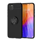 Microcase Huawei Y5P Focus Serisi Yüzük Standlı Silikon Kılıf - Siyah