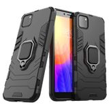 Microcase Huawei Y5P - Honor 9S Batman Serisi Yüzük Standlı Armor Kılıf - Siyah
