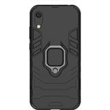 Microcase Huawei Y6 2019 Batman Serisi Yüzük Standlı Armor Siyah Kılıf