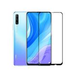Microcase Huawei Y9S - P Smart Pro 2019 Tam Kaplayan Çerçeveli Tempered Ekran Koruyucu - Siyah
