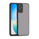 Microcase Infinix Hot 12 London Serisi Darbeye Dayanıklı Kılıf - Buzlu Siyah AL3415