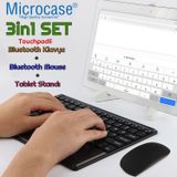Microcase İpad 6.nesil 9.7 2018 Touchpad Bluetooth Klavye 24 Cm + Bluetooth Mouse + Stand Al2766