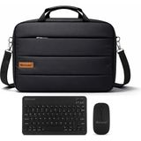 Microcase iPad Air 13 2026 ile Uyumlu Tablet Notebook Macbook Çantası + Bluetooth Klavye ve Mouse Set Siyah - AL5894