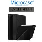 Microcase iPad Pro 11 2021 ANGLE Serisi Standlı Deri Kılıf Siyah