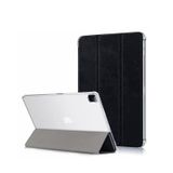 Microcase İpad Pro 12.9 2021 Delüx Leather Seri Arkası Şeffaf Standlı Kılıf - Siyah
