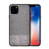 Microcase iPhone 11 Pro Fabrik Serisi Kumaş ve Deri Desen Kılıf - Gri