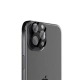 Microcase iPhone 11 Pro Max Microcase iPhone 11 Pro Kamera Camı Lens Koruyucu Glass Metal Çerçeveli - Siyah