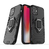 Microcase İphone 12 Mini Batman Serisi Yüzük Standlı Armor Kılıf - Siyah