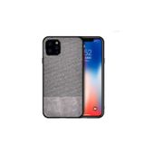Microcase iPhone 12 Pro Fabrik Serisi Kumaş ve Deri Desen Kılıf - Gri