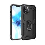 Microcase iPhone 12 Pro Max Anka Serisi Yüzük Standlı Armor Kılıf- Siyah