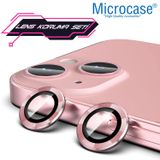 Microcase İphone 13 Mini Kamera Camı Lens Koruyucu Halka Set - Pembe