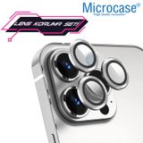 Microcase İphone 13 Pro Kamera Camı Lens Koruyucu Halka Set - Gümüş