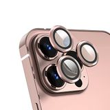 Microcase İphone 13 Pro Kamera Camı Lens Koruyucu Halka Set - Pembe