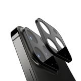 Microcase İphone 13 Pro Kamera Camı Lens Koruyucu Metal Çerçeveli Kapalı Tasarım Tempered - Siyah