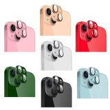 Microcase iPhone 14 - iPhone 14 Plus Kamera Camı Lens Koruyucu Halka Set - AL3130 (Gümüş)
