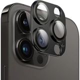 Microcase iPhone 14 Pro - iPhone 14 Pro Max Kamera Camı Lens Koruyucu Halka Set - AL3131 (Siyah)