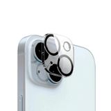 Microcase iPhone 15-15 Plus 3D Kamera Camı Lens Koruyucu Glass Şeffaf Night DELUX version-AL3403