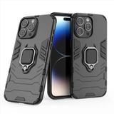 Microcase Iphone 15 Pro Batman Serisi Yüzük Standlı Armor Kılıf - Siyah AL3349