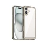 Microcase Iphone 16 Plus Shield Serisi Darbeye Dayanıklı Yarı Esnek Plastik Tpu Kılıf - AL8100 (Füme)