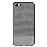 Microcase iPhone 6-6s Fabrik Serisi Kumaş ve Deri Desen Kılıf - Gri