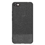Microcase iPhone 8 Fabrik Serisi Kumaş ve Deri Desen Kılıf - Siyah