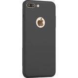 Microcase iPhone 8 Premium Matte Silikon TPU Tempered Cam + Siyah Kılıf