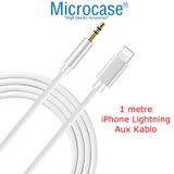Microcase iPhone Lightning to Aux Çevirici Kablo Beyaz - Model JH-023