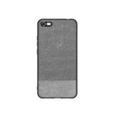 Microcase iPhone SE 2022 Fabrik Serisi Kumaş ve Deri Desen Kılıf - Gri