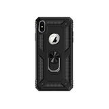 Microcase iPhone XS Max Anka Serisi Yüzük Standlı Armor Kılıf - Siyah