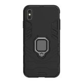 Microcase iPhone XS Max Batman Serisi Yüzük Standlı Armor Kılıf - Siyah