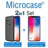Microcase iPhone XS Max Leather Tpu Silikon Kılıf