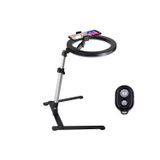 Microcase Işıklı Ürün Çekim Standı Tripod + Bluetooth Kumanda + Telefon Tutucu + Ring Halka Led Lamba- AL3056