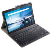 Microcase Lenovo Tab M10 10.1 Tablet TB-X605F TB-X505F Bluetooth Klavyeli Standlı Kılıf - Bkk1 - Siyah