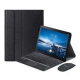 Microcase Lenovo Tab M10 FHD REL TB-X605FC TB-X605LC ile Uyumlu Bluetooth Touchpad Klavye + Bluetooth Mouse + Standlı Kılıf - BKK7