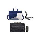 Microcase Lenovo Tab M11 11 inch Tablet için Tablet Çanta + Bluetooth Klavye + Mouse + Tablet Standı -AL4234