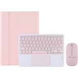Microcase Lenovo Tab M11 11 inch Tablet ile uyumlu Bluetooth Klavye ve Mouse + Standlı Kılıf - BKK6 Pembe