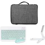 Microcase Lenovo Tab One 8.7 Inch Tablet Uyumlu Gri Çanta + Türkçe Bluetooth Klavye +Mouse + Standı - Yeşil AL5161
