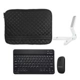 Microcase Lenovo Tab P11 Pro 11.5 inch Kapitone Tablet Çanta + Bluetooth Klavye + Mouse + Tablet Standı - AL8123 (Brown)
