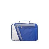 Microcase Lenovo Tab P12 TB370FU 12.7 inch Tabletler için Omuz Askılı El Tutacaklı Universal Sleeve Taşıma Çantası AL4346 Lacivert Krem Gri