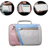Microcase Lenovo Yoga Tab Plus 12.7 inch Tablet için Omuz Askılı El Tutacaklı Universal Sleeve Taşıma Çantası AL4346 Pembe Mavi Krem