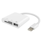 Microcase Lightning iPhone iPad to SD-MicroSD Kart Okuyuculu USB Kamera Adaptörü - Beyaz - AL2473