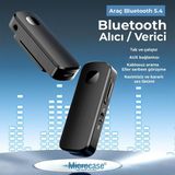 Microcase M18 2'si 1 Arada Bluetooth 5.3 Alıcı Verici Aux Adaptör - Araç Içi Eller Serbest Konuşma Kiti, Kablosuz Ses Transmitter Rx Tx Modlu - AL5779 - Çok Renkli