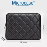 Microcase Macbook Pro Retina 12'' Için Baklava Desen Kapitone Deri Kumaş Taşıma Çantası Kılıf - AL3765 - Siyah