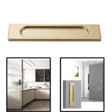 Microcase Metal Sürgülü Kapı Çekmece Pencere Sineklik vb. için Yapışkanlı Kol Tutacağı -AL4758 (Gold)